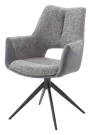 Стул ДАВЕН (DAVEN) 360 град, цвет СЕРЫЙ RIELY-450 /  G1038-04 , ткань  /ТЕМНО-СЕРЫЙ каркас, ®DISAUR