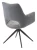 Стул ДАВЕН (DAVEN) 360 град, цвет СЕРЫЙ RIELY-450 /  G1038-04 , ткань  /ТЕМНО-СЕРЫЙ каркас, ®DISAUR