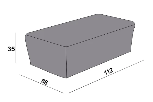 Защитный чехол на журнальный столик Капучино, 110×66×34 см, темно-серый