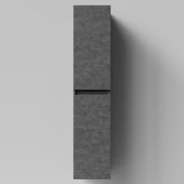Пенал Бест 30 (2 двери) подвесной, Серый камень ПВХ 57806, левый, бельевая корзина