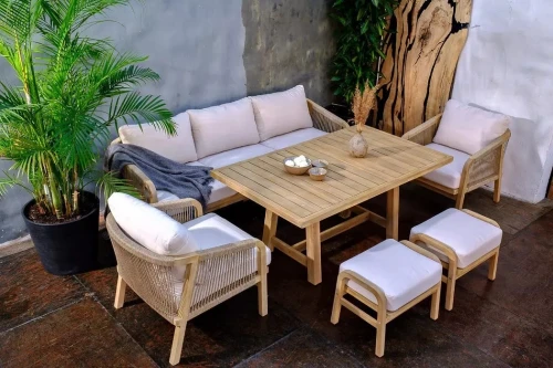 Диванная группа из акации RIMINI со столом 150 см M  Joygarden