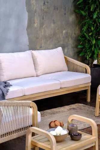 Диванная группа из акации RIMINI со столом 150 см M  Joygarden