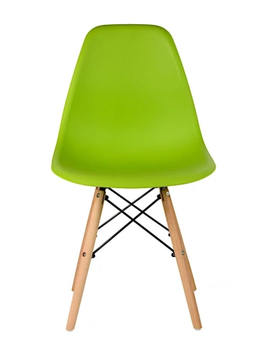 GH801/DC111 Стул пластиковый, ЗЕЛЕНЫЙ#8076, каркас бук