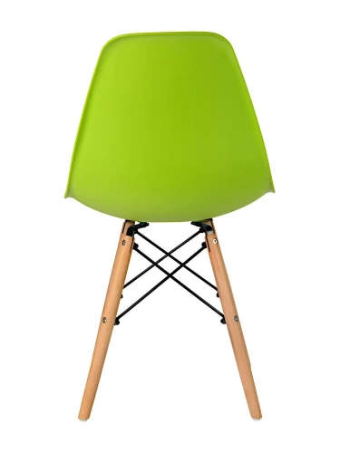 GH801/DC111 Стул пластиковый, ЗЕЛЕНЫЙ#8076, каркас бук