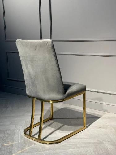 Стул обеденный Пресли DX-2055-1.1, 42х44х92, серый, золото