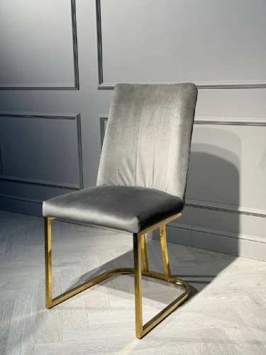 Стул обеденный Пресли DX-2055-1.1, 42х44х92, серый, золото