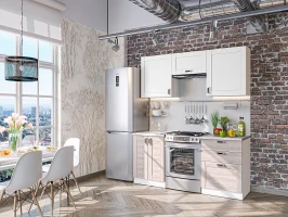 Кухонный гарнитур Лофт-05 Super White/Cappuccino Veralinga