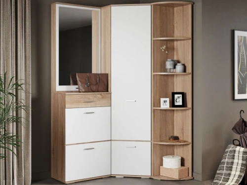 Стеллаж «Виола», Дуб сонома/белый