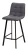 Полубарный стул CHILLI-QB SQUARE серый #27, велюр / черный каркас (H=66cm) М-City