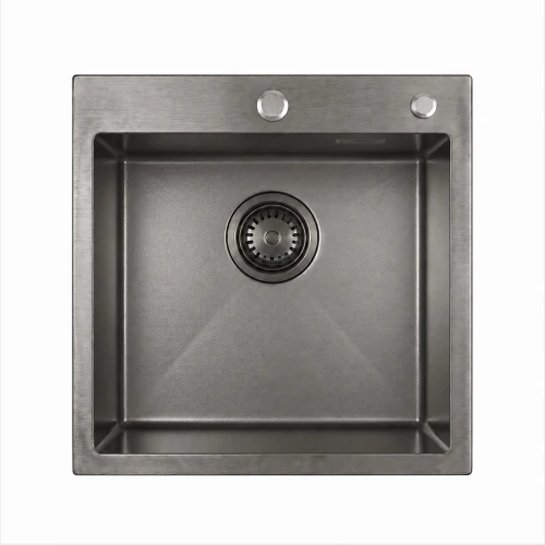 Кухонная мойка из нержавейки BLANTEK LS-5050STB Stone texture black