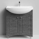 Тумба Адам 75 напольный, Серый камень ПВХ 57806 Vodok с раковиной в комплекте