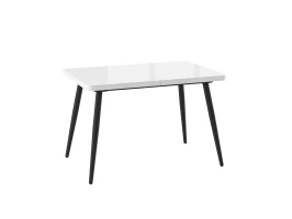 Стол Вояж 120, Белый Оптивайт/Черный