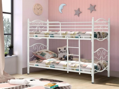 Кровать двухъярусная Эльбрус 42.10-02 Металл белый