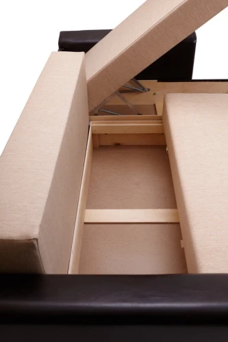 Диван угловой Амстердам рогожка бежевая 160 , независимый пружинный блок