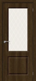Межкомнатная дверь винил BRAVO Скинни-13 Dark Barnwood White Сrystal