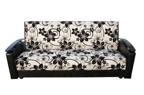 Диван книжка Лидер 140 рогожка с цветами ПБ