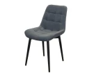 Стул Р / черный /велюр серый