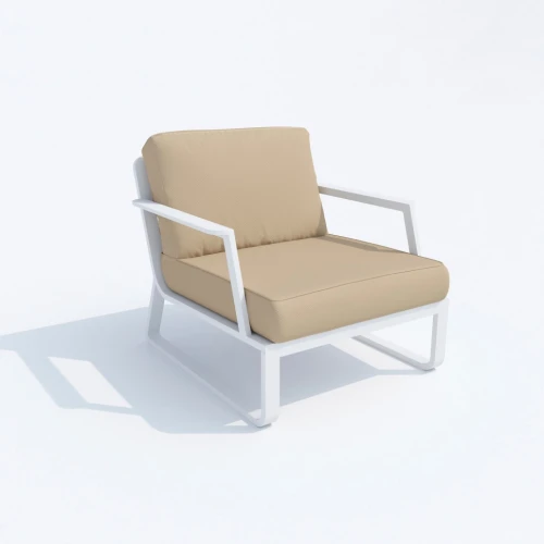 Лаунж зона ESTIVO бежевая - белый каркас