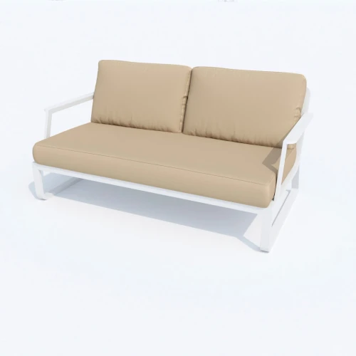 Лаунж зона ESTIVO бежевая - белый каркас