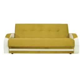 Диван-книжка Феникс 120 желтый, пружинный блок Боннель