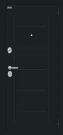 Входная дверь BRAVO Борн Букле черное/Riviera Ice  Входная дверь BRAVO Борн Букле черное/Riviera Ice