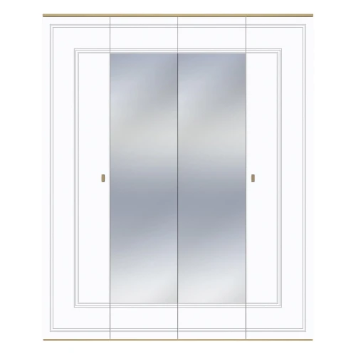 Шкаф Вега Сапфир 4дв, белый глянец