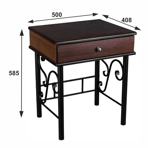 Тумба Сартон 11 черный/средне-коричневый