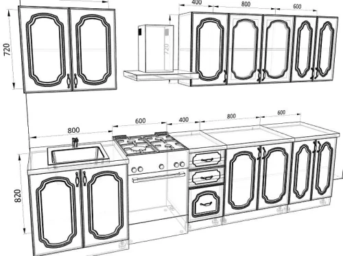 Кухня Базис-Классика Комплектация 1
