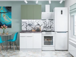 Модульная кухня Фьюжн-05 Silky Mint/Silky White Модульная кухня Фьюжн-05 Silky Mint/Silky White