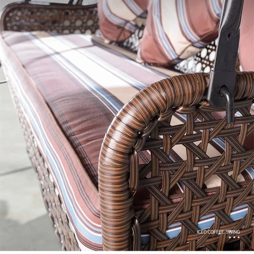 Садовые качели Arabo Lux с диваном из искусственного ротанга