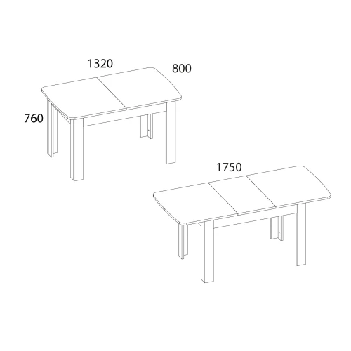 Стол раздвижной (II) , OLIVIA, цвет вудлайн крем