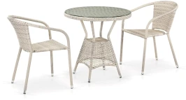Комплект плетеной мебели T705ANT/Y137C-W85 2Pcs Latte