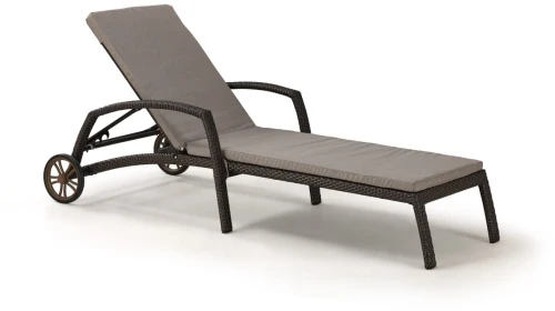 Шезлонг-лежак плетеный A35A2-W53 Brown с матрасом