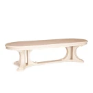 Стол VERSAL овальный бук, мдф, 300 (350/400) х 110 х 78 см, бежевый патина