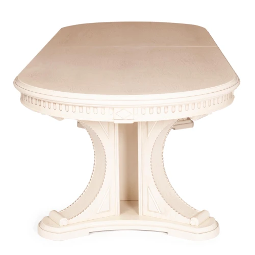 Стол VERSAL овальный бук, мдф, 300 (350/400) х 110 х 78 см, бежевый патина