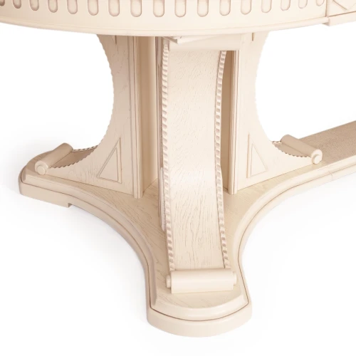 Стол VERSAL овальный бук, мдф, 300 (350/400) х 110 х 78 см, бежевый патина