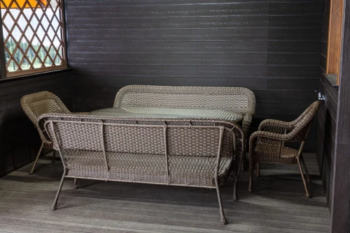 Обеденный комплект садовой мебели из искусственного ротанга МЭДИСОН «MADISON» овальный стол + два 3-х местный дивана + 2 кресла без подушек