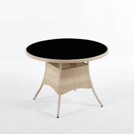 Стол из искусственного ротанга ЭММА «EMMA» (WOOD) D105 см