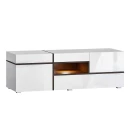 Тумба ТВ Мадера, Белый глянец холодный
