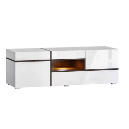 Тумба ТВ Мадера, Белый глянец холодный