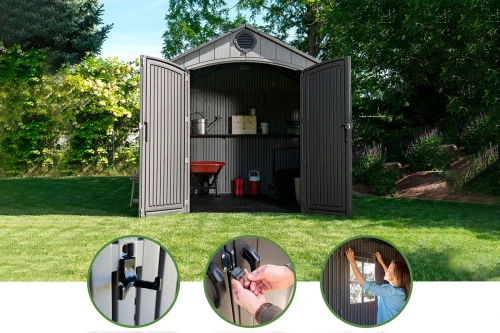 Сарай пластиковый WoodLook 8*10 NEW