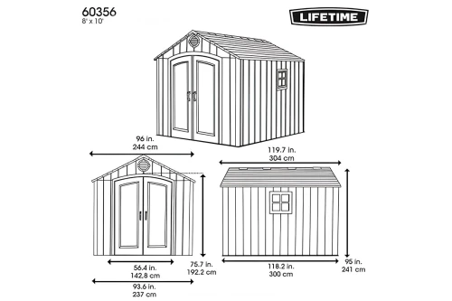 Сарай пластиковый WoodLook 8*10 NEW