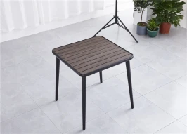 Алюминиевый квадратный стол ПОЛИВУД-11 70*70 цвет каштан арт.1028