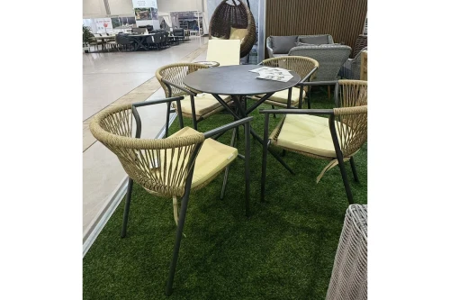 Комплект плетеной мебели MOKKA LYON на 4 персоны с обеденным столом
