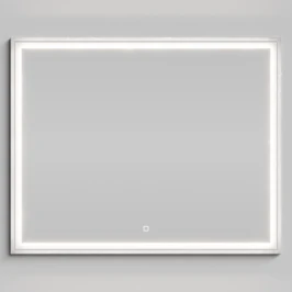 Зеркало Лайт 100, Мрамор Белый софт тач 4044-2