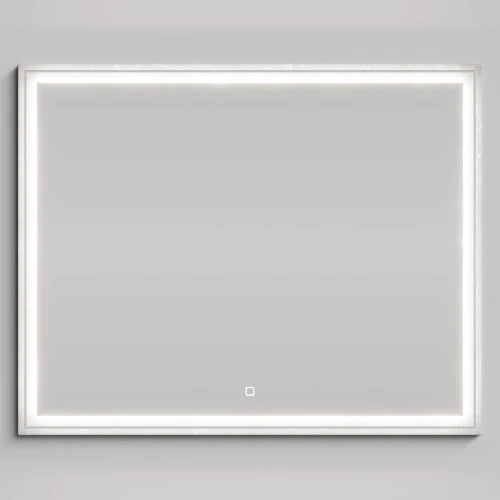 Зеркало Лайт 100, Мрамор Белый софт тач 4044-2