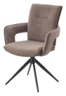 Стул КИННЕТ (KINNET) 360 град. поворот. цв ШОКОЛАД MOHAIR-440/ CASTEL-20, ткань/ Тем.-серый, ®DISAUR