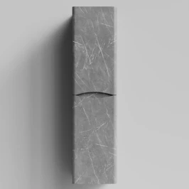 Пенал Адель 35 (2 двери) подвесной, Мрамор Серый софт тач ПВХ 4044-1, правый