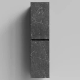 Пенал Бест 35 (2 двери) подвесной, Мрамор Графит софт тач ПВХ 4044-3, правый