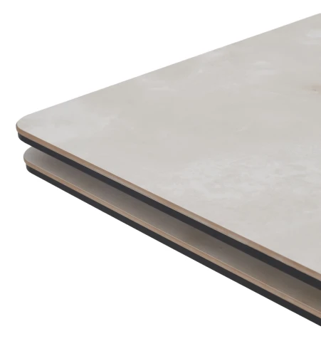 Стол ОРИГАМИ  240 AURA IVORY, керамика / Черный каркас М-City